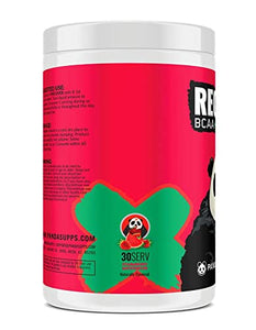 UNDERGROUND BIO LABS™ Panda SUPPS – Recover BCAA + Hydration - 30 Servings, 5G BCAA 2:1:1, 1G L-Tyrosine, Coconut Water Powder, L-Glutamine, Superior Taste and Absorption (Strawberry Watermelon)