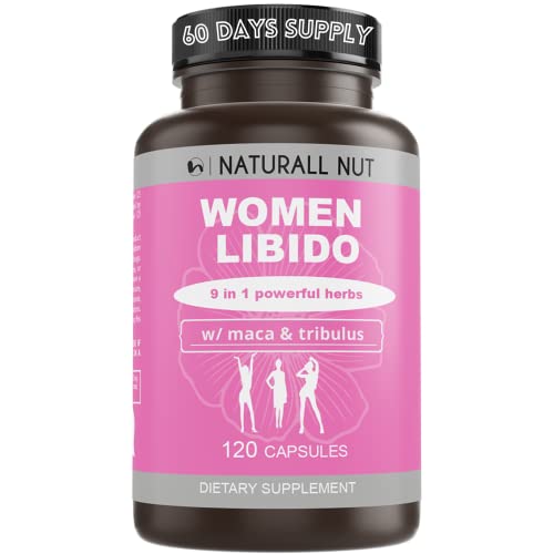 Women Libido - Promotes Increased Energy, Mood, Reduce Dryness, Herbal Complex for Women Health, PMS and Menopause Relief, 120 Vegan Capsules w/ Maca, Tribulus, Horny Goat Weed, Ginseng & Saw Palmetto