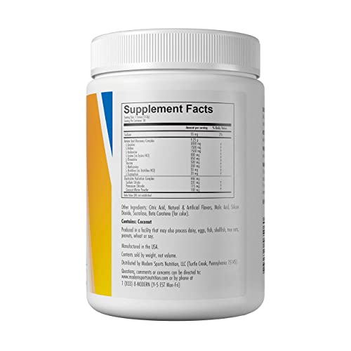 Modern's EAA+ | Essential Amino Acid Powder Mango | Post Workout Muscle Recovery & Hydration Drink | 8g EAAs, 6g BCAAs, Sugar Free, for Men & Women | 30 Servings