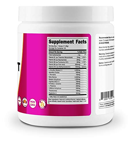 Nutricost Pre-Workout Powder for Women Grape (30 Serv)