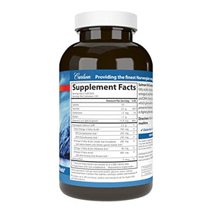 Carlson - Salmon Oil Complete, 700 mg Omega-3s + Astaxanthin, Cardiovascular Support, Brain Function & Joint Health, Norwegian, 240 Softgels