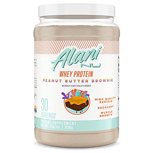 Alani Nu Whey Protein Powder, 23g of Ultra-Premium, Gluten-Free, Low Fat Blend of Fast-digesting Protein, Peanut Butter Brownie, 30 Servings