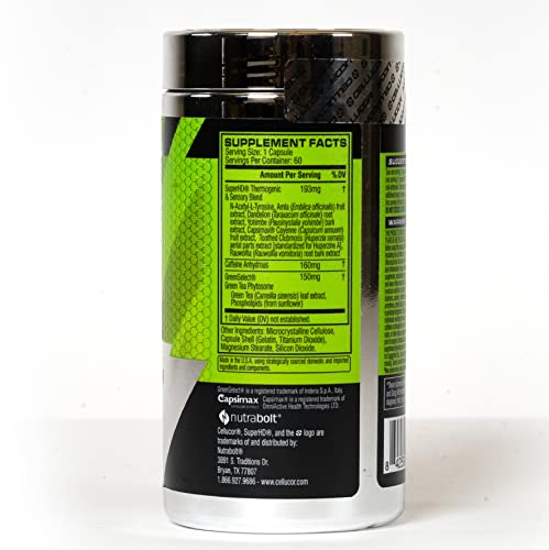 Cellucor Super HD Thermogenic Fat Burner Weight Loss Supplement, Appetite Suppressant, & Energy Booster Capsimax, Green Tea Extract, 160mg Caffeine & More 60 Capsules (Packaging May Vary)