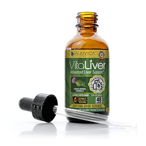 VitaLiver Liver-Health Cleanse and Detox Supplement with Milk Thistle - Herbal Liquid Blend of Chanca Piedra, Dandelion, Artichoke and More