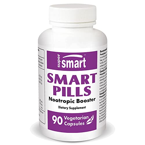 Supersmart - Smart Pills - with Bacopa Monnieri, Ginkgo biloba & L-theanine - Super Nootropics - Focus & Brain Boost Supplement - Caffeine Pills | Non-GMO & Gluten Free - 60 Vegetarian Capsules