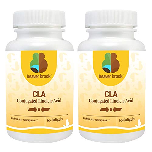 Beaver Brook CLA, 2,000mg Safflower Oil, Non-Stimulating, Non-GMO, Gluten-Free, All Natural, Gluten Free - 60 Capsules - 2 Pack