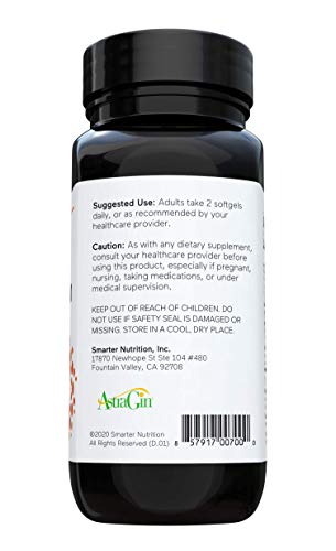 Smarter Nutrition Curcumin - Potency and Absorption in a SoftGel - The Most Active Form of Curcuminoid - 95% Tetra-Hydro Curcuminoids, 1 pack of 60 capsules - 30 Servings (Packaging May Vary)
