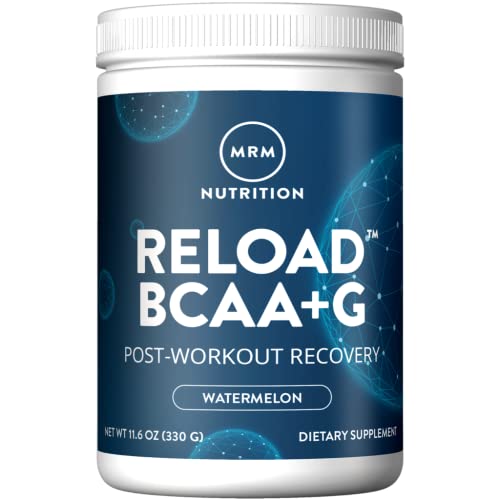 MRM Nutrition Reload BCAA+G Post-Workout Recovery| Watermelon Flavored| 9.6g Amino Acids| with CarnoSyn®| Muscle Recovery| Keto Friendly| 26 Servings