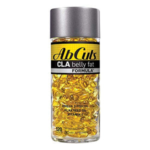 AbCuts CLA Belly Fat Formula - 120 Easy-to-Swallow Softgels - Omega 3 Fish Oil, Flaxseed Oil and Vitamin E - Helps Increase Antioxidant Supply and Healthy Body Composition