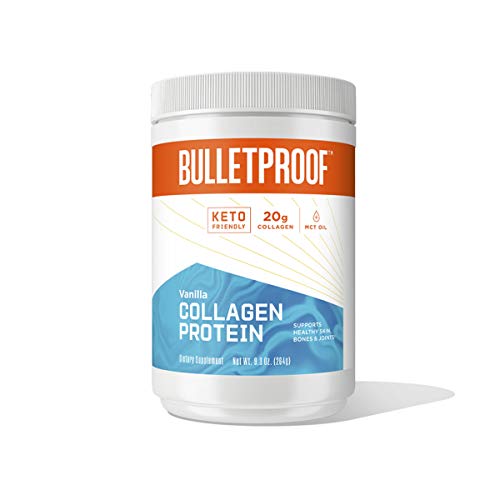 Vanilla Collagen Protein Powder with MCT Oil, 19g Protein, 9.3 Oz, Bulletproof Collagen Peptides and Amino Acids for Healthy Skin, Bones and Joints