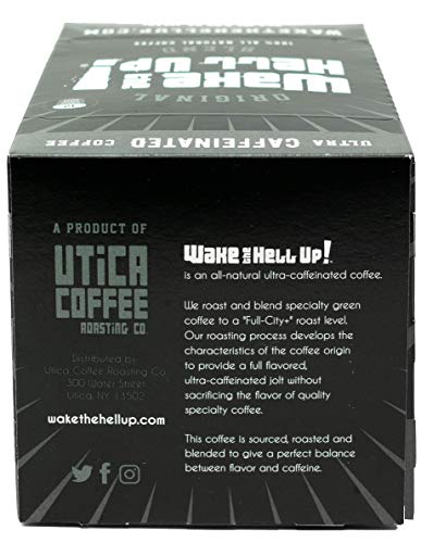 Wake The Hell Up! Dark Roast Single Serve Coffee Pods | Ultra-Caffeinated Coffee For K-Cup Compatible Brewers | 12 Count, 2.0 Compatible Pods | Perfect Balance of Higher Caffeine & Great Flavor.