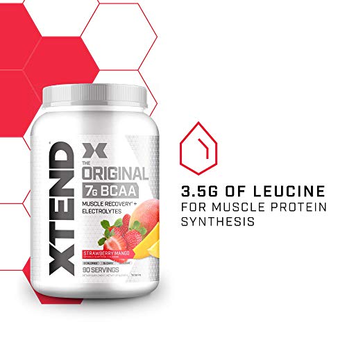 XTEND Original BCAA Powder Strawberry Mango | Sugar Free Post Workout Muscle Recovery Drink with Amino Acids | 7g BCAAs for Men & Women | 90 Servings