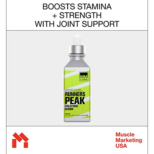 Runners Peak Creatine Serum Boosts Running, Instant Energy + Endurance Power. Great for Cardio Exercise. Enhances Focus, Fuels Muscular Strength. Supports Healthy Immune System + Lean Muscle Growth.