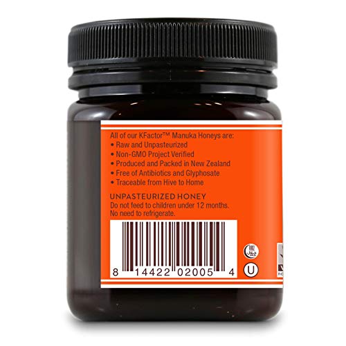 Wedderspoon Raw Premium Unpasteurized Manuka Honey, KFactor 16, 8.8 Oz