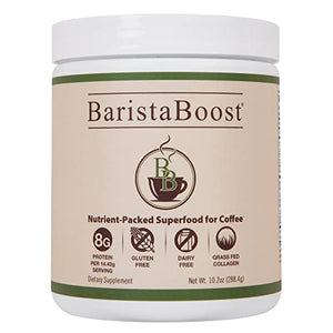 BaristaBoost Coffee Creamer & Smoothie Booster Grass Fed Collagen, 10.2 oz