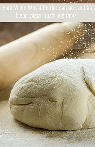 Hard White Wheat Berries • Family Farmed in Washington State • 100% Desiccant Free • 25 lbs Bulk • Sproutable • Non-GMO Project Verified • Kosher • Poly Bag