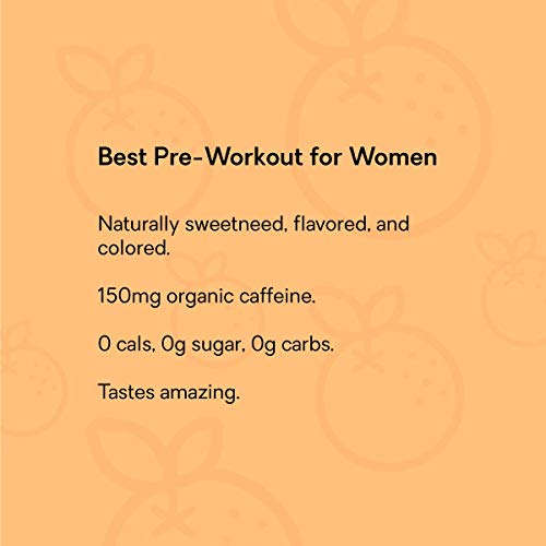 Bad Athletics Orange Pre Workout Powder for Women | Naturally Flavored and Sweetened | Energy, Focus and Endurance