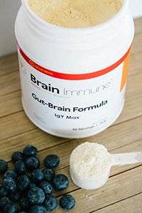 Brain Bean Brain-Immune | Advanced Formula to Support Leaky Gut, Leaky Brain, Immune System | with 10g Colostrum with Lactoferrin, 5g L-Glutamine, 4g IgY Max, and 1g Inulin | 30 Servings