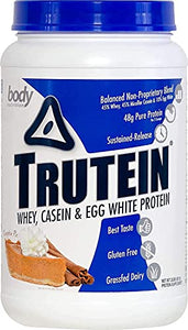 Body Nutrition Protein Trutein Powder - Pumpkin Pie 2lb Whey, Natural Keto Drink - Workout, Recovery