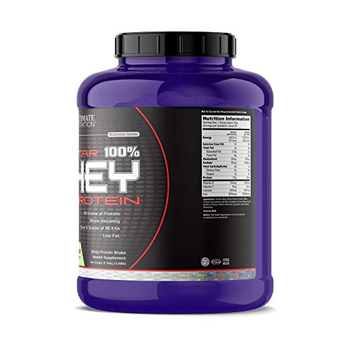 Ultimate Nutrition Prostar Whey Protein Powder of Isolate Concentrate Peptides Blend – Low Carb and Sodium, Keto Friendly, 25 Grams of Protein and 6 Grams of BCAAs - 80 Servings, Chocolate Mint, 5 Pounds