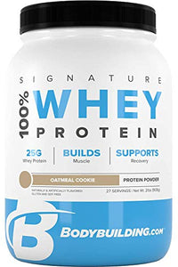 Bodybuilding Signature 100% Whey Protein Powder | 25g of Protein per Serving (Oatmeal Cookie, 2 Lbs)