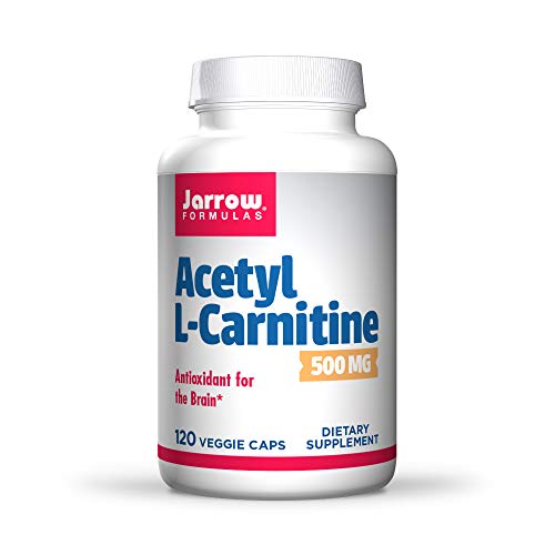 Jarrow Formulas Acetyl L-Carnitine 500 mg - 120 Veggie Caps - Antioxidant Protection for the Brain - Supports Energy Production & Metabolism - Heart & Cardiovascular Health - Up to 120 Servings