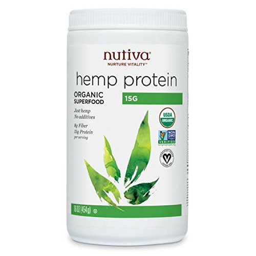 Nutiva Hemp Protein, Organic Superfood, Cold-Pressed Hemp Oil, 16 Fl Oz, 15 Servings, Vegan, Non-GMO, 15g Protein Per Serving, Nutiva Hemp Oil (Pack of 1)