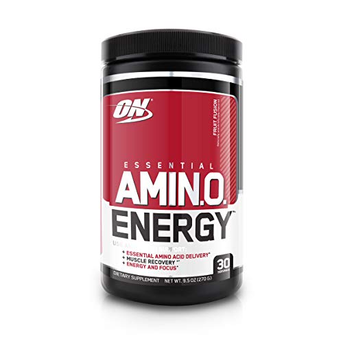 Optimum Nutrition Amino Energy - Pre Workout with Green Tea, BCAA, Amino Acids, Keto Friendly, Green Coffee Extract, Energy Powder - Fruit Fusion, 30 Servings