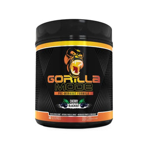 Gorilla Mode Pre Workout - Massive Pumps · Laser Focus · Energy · Power - L-Citrulline, Creatine, GlycerPump™, L-Tyrosine, Agmatine, Kanna, N-Phenethyl Dimethylamine Citrate - 604 Grams (Cherry)