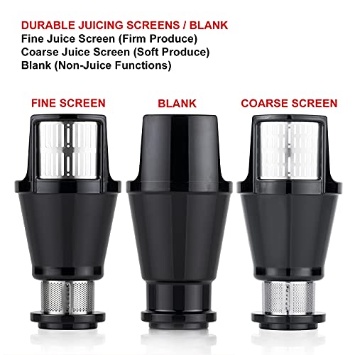 SANA 727 Supreme Slow Juicer Low Speed Masticating Juicer Extractor 4 Variable Speeds 120 RPM Large Capacity for Fruits and Vegetables, Milks, Butters Includes 132 Page Recipe Book US Voltage, Black