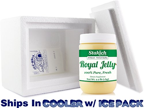 Stakich Fresh Royal Jelly - Pure, All Natural - No Additives/Flavors/Preservatives Added - 1 Kilogram (2.2 Pounds)