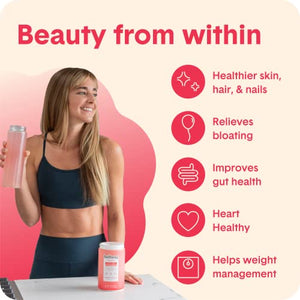 Bellway Beauty Sugar-Free Psyllium Husk Super Fiber + Collagen (Strawberry Lemonade)