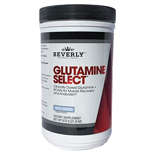 Beverly International Glutamine Select, 60 Servings. Clinically dosed glutamine and BCAA Formula for Lean Muscle and Recovery. Sugar-Free. Great for Keto, Fasting, Weight-Loss Diets.