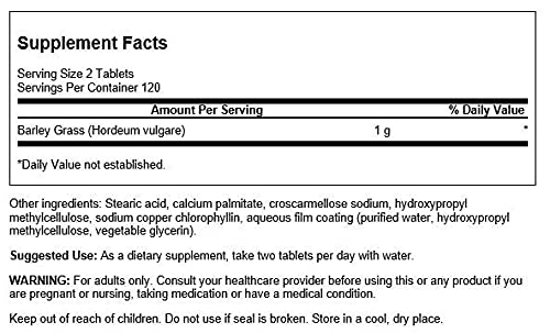 Swanson Barley Grass 500 Milligrams 240 Tabs (4 Pack)
