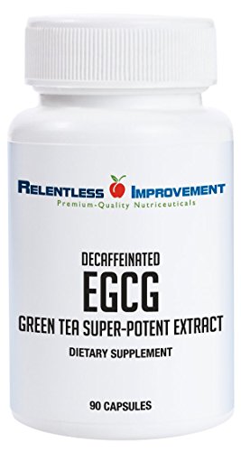 Relentless Improvement EGCG Green Tea Extract 670mg Extract Per Capsule Standardized to 98%+Polyphenols 60% EgCG Very Low Caffeine Zinc Ionophore