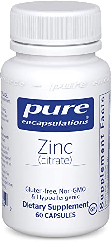 Pure Encapsulations Zinc (Citrate) | Supplement to Support Immune System, Reproductive Health, and Tissue Development and Repair* | 60 Capsules