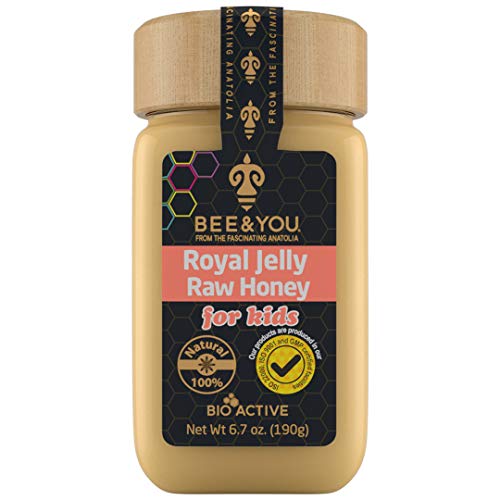 BEE and You Royal Jelly + Raw Honey Mix for Kids – Pure – Superfood – No Additives/Flavors/Preservatives Added – 6.7 oz…