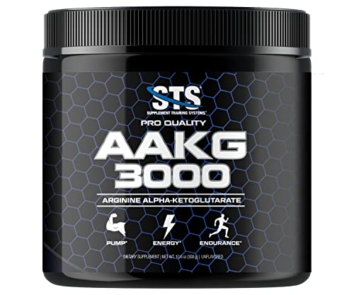 STS AAKG Powder 300 Grams - Arginine Alpha Ketoglutarate - Nitric Oxide Booster, Enhanced Endurance and Energy
