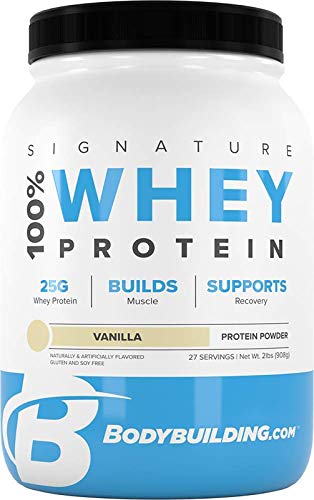 Bodybuilding Signature 100% Whey Protein Powder | 25g of Protein per Serving (Vanilla, 2 Lbs)