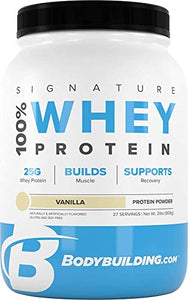 Bodybuilding Signature 100% Whey Protein Powder | 25g of Protein per Serving (Vanilla, 2 Lbs)