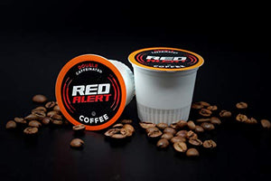 Red Alert Coffee Extra Strong Coffee Pods (Recyclable) Compatible With 2.0 Keurig K Cup Brewers, Caffeine, 40 Count (Pack of 1)