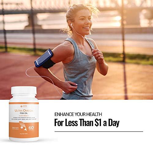 Super Natural Ultra Omega Fish Oil - Omega 3 Fatty-Acids EPA DHA - Supports Brain Increased Function, Supports Nerve and Eye Health 1200mg/720 Omega-3-60 Capsules