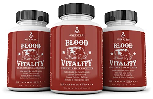 Ancestral Supplements Blood Vitality (w/ Blood, Liver, Spleen) — Supports Life Blood, Bioavailable Heme Iron, Energy and Exercise Performance