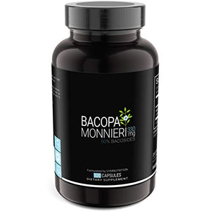 Bacopa Monnieri 330mg (50% Bacosides Standardized) — 120 Count (V-Capsules) / 120 Servings: Manufactured in a cGMP-Registered Facility in USA; Vegan & Gluten Free