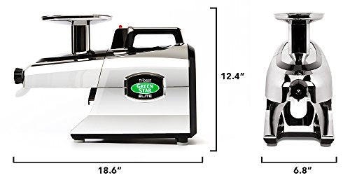 Tribest GSE-5050 Greenstar Elite, Cold Press Complete Masticating Slow Juicer with Jumbo Twin Gears