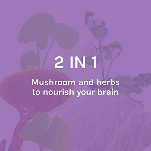 Host Defense, MycoBotanicals Brain, Promotes Concentration, Memory and Cognitive Functioning, Daily Mushroom and Herb Supplement, Vegan, Organic, 60 Capsules (30 Servings)