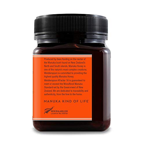 Wedderspoon Raw Premium Manuka Honey, KFactor 16, 35.2 Oz