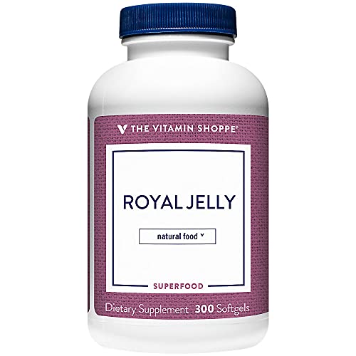 The Vitamin Shoppe Royal Jelly 300MG, Superfood Complex, Natural Food That Promotes Energy and Health, Once Daily (300 Softgels)