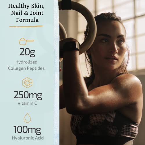 VitaTradingCo. Grass-Fed Collagen Peptides Plus Hyaluronic Acid and Vitamin C | Pasture Raised | Paleo & Keto Friendly | Gluten and Dairy Free | Non-GMO | Type I and III | Unflavored | 30 Servings