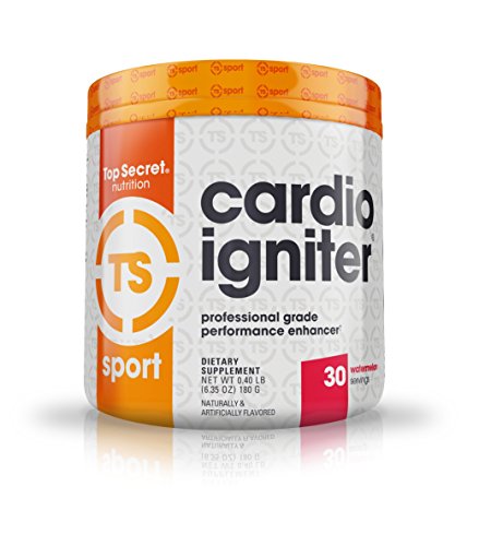 Top Secret Nutrition Cardio Igniter Pre-workout Supplement with Beta-alanine, L-Carnitine, and Red Beet Extract, 6.35 oz. (180g), (30 Servings) Watermelon